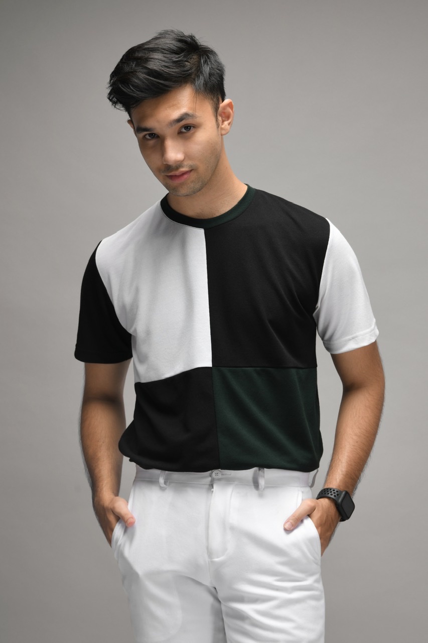 PTBK02-EAZYDRY COLOR BLOCK BLACK