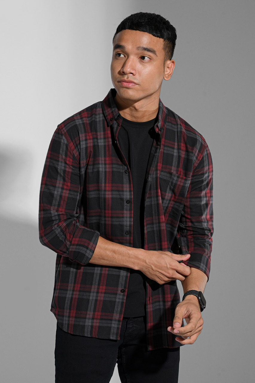 PSBE53-ULTIMATE FLANNEL BLACK RED