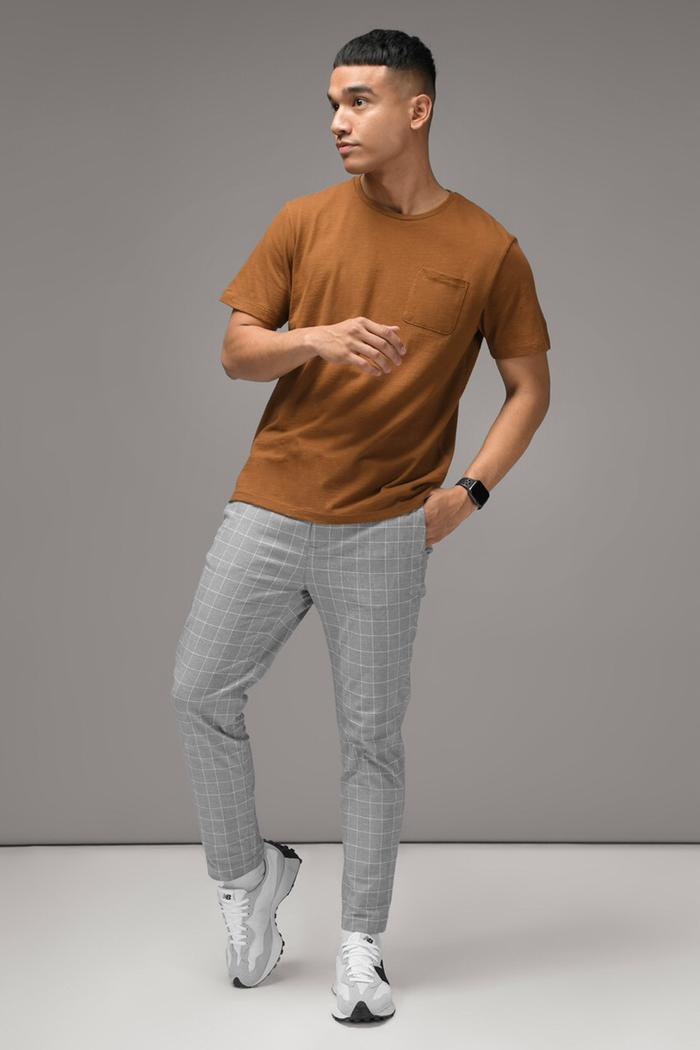 KAOS PREPP STUDIO POCKET SLUB TEES LIGHT BROWN