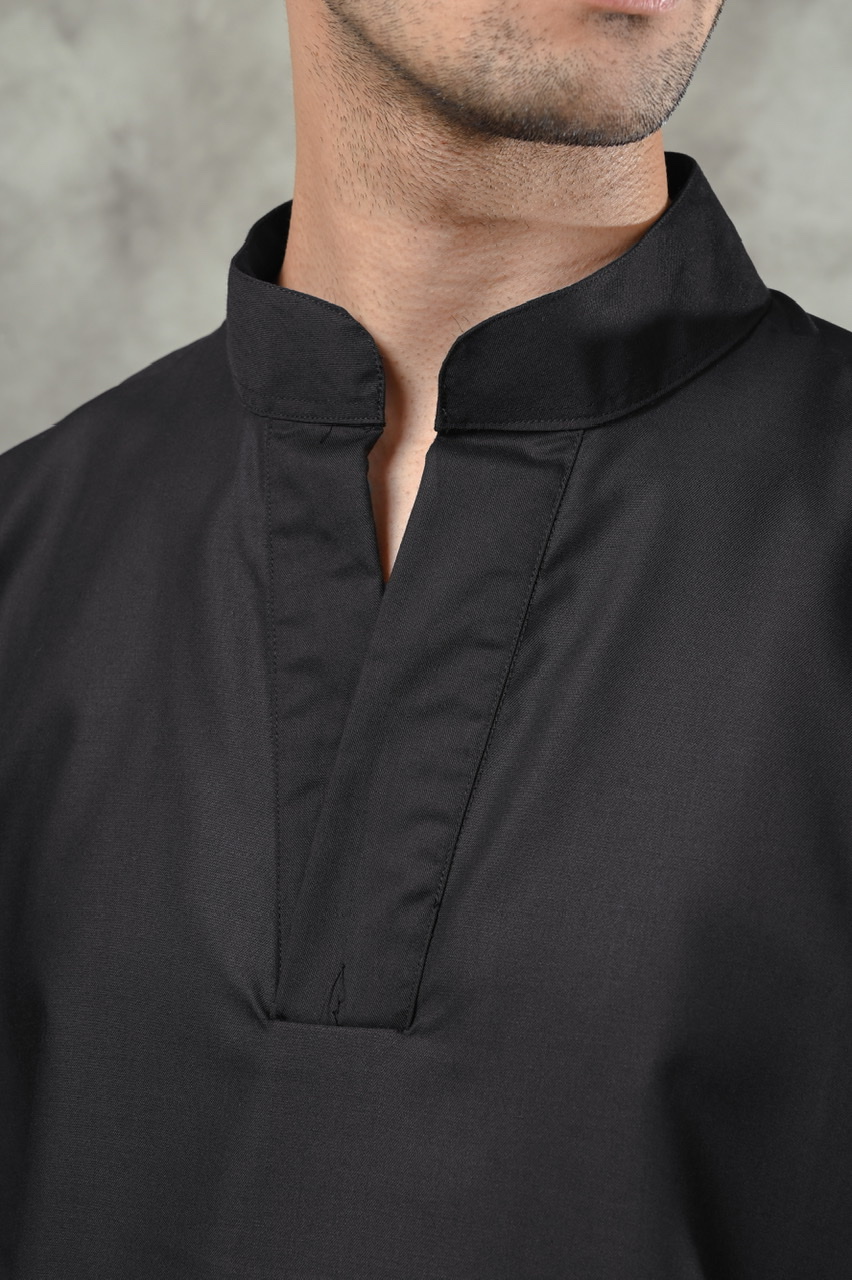 PSDG02-BERGAMO MODEST SHIRT BLACK