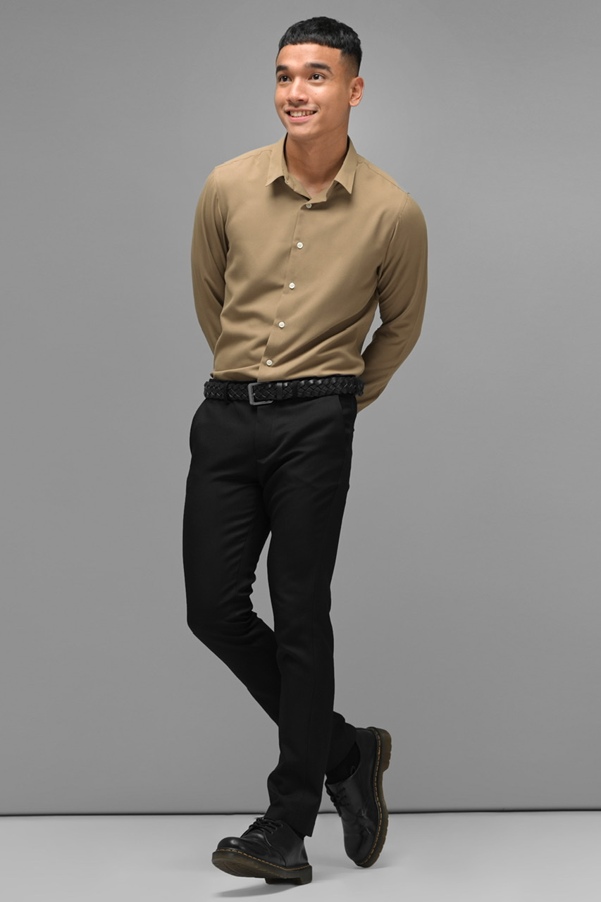 GANGNAM LONG SLEEVE SHIRT STONE