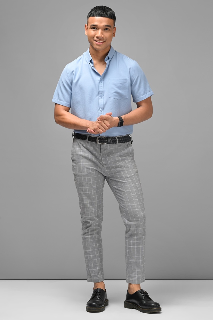 PALTON EXETRE SHORT SLEEVE SHIRT FADED BLUE