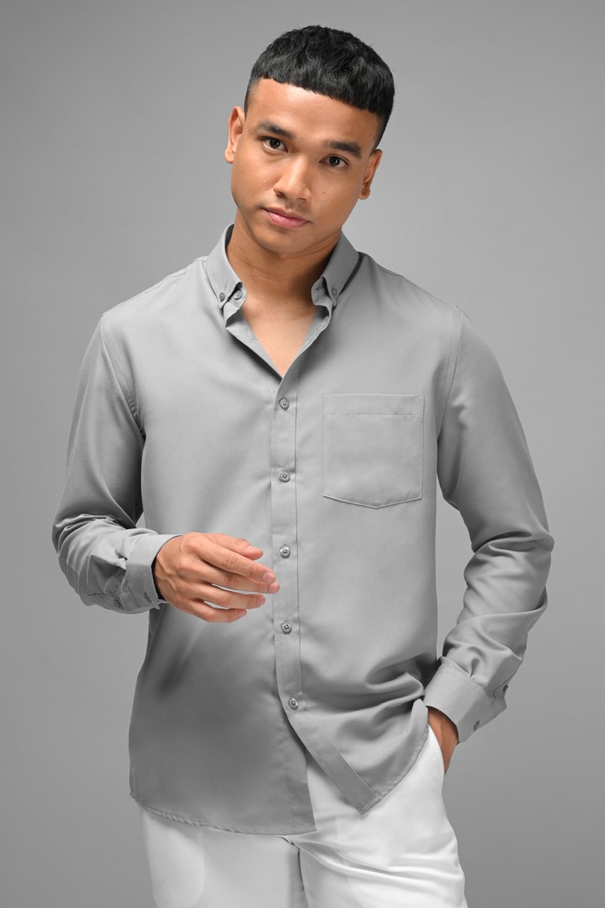 PALTON EXETRE LONG SLEEVE SHIRT GREY