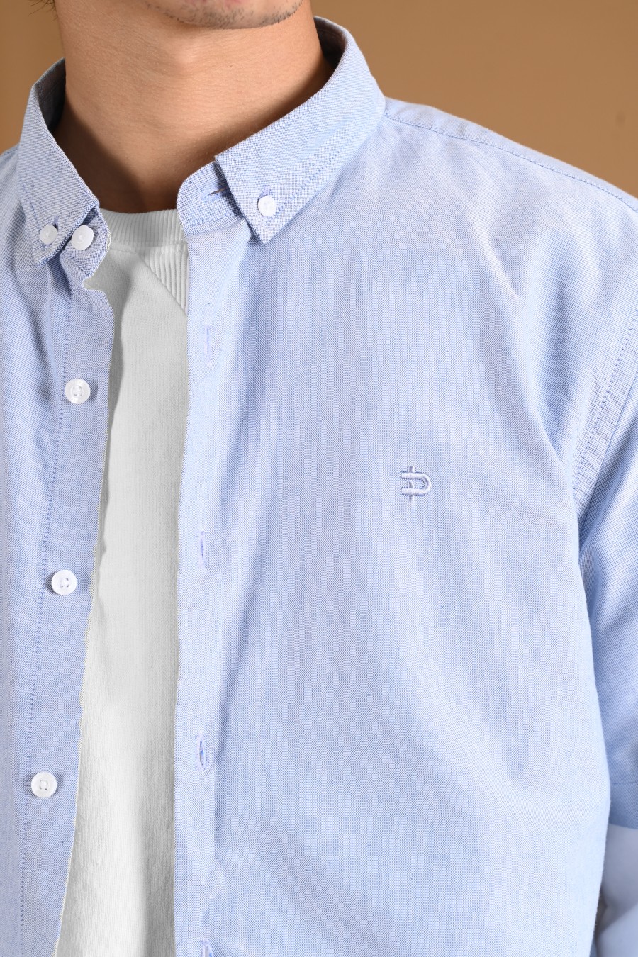PSDC04-SIGNATURE OXFORD SHORT SLEEVE SHIRT BLUE