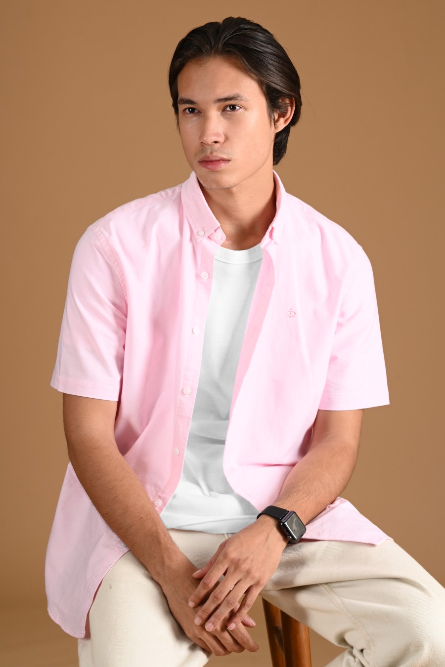 SIGNATURE OXFORD SHORT SLEEVE SHIRT PINK
