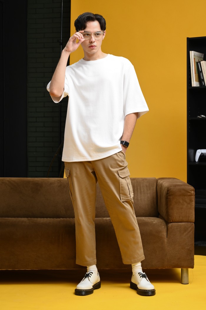 PTDK17-SIGNATURE OVERSIZED TEES WHITE