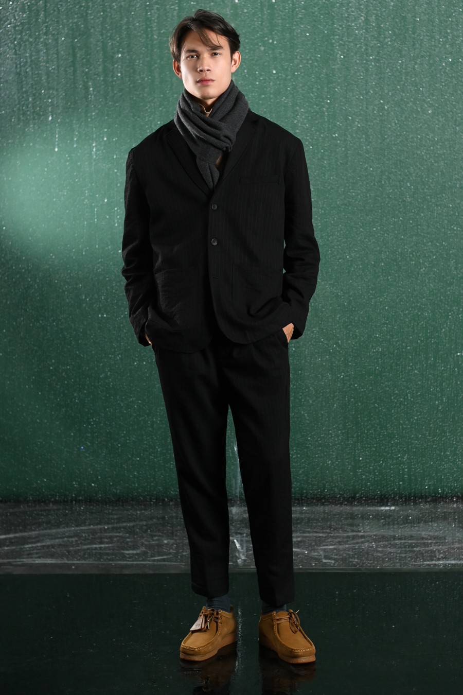 STREAKY RELAX FIT TROUSERS BLACK