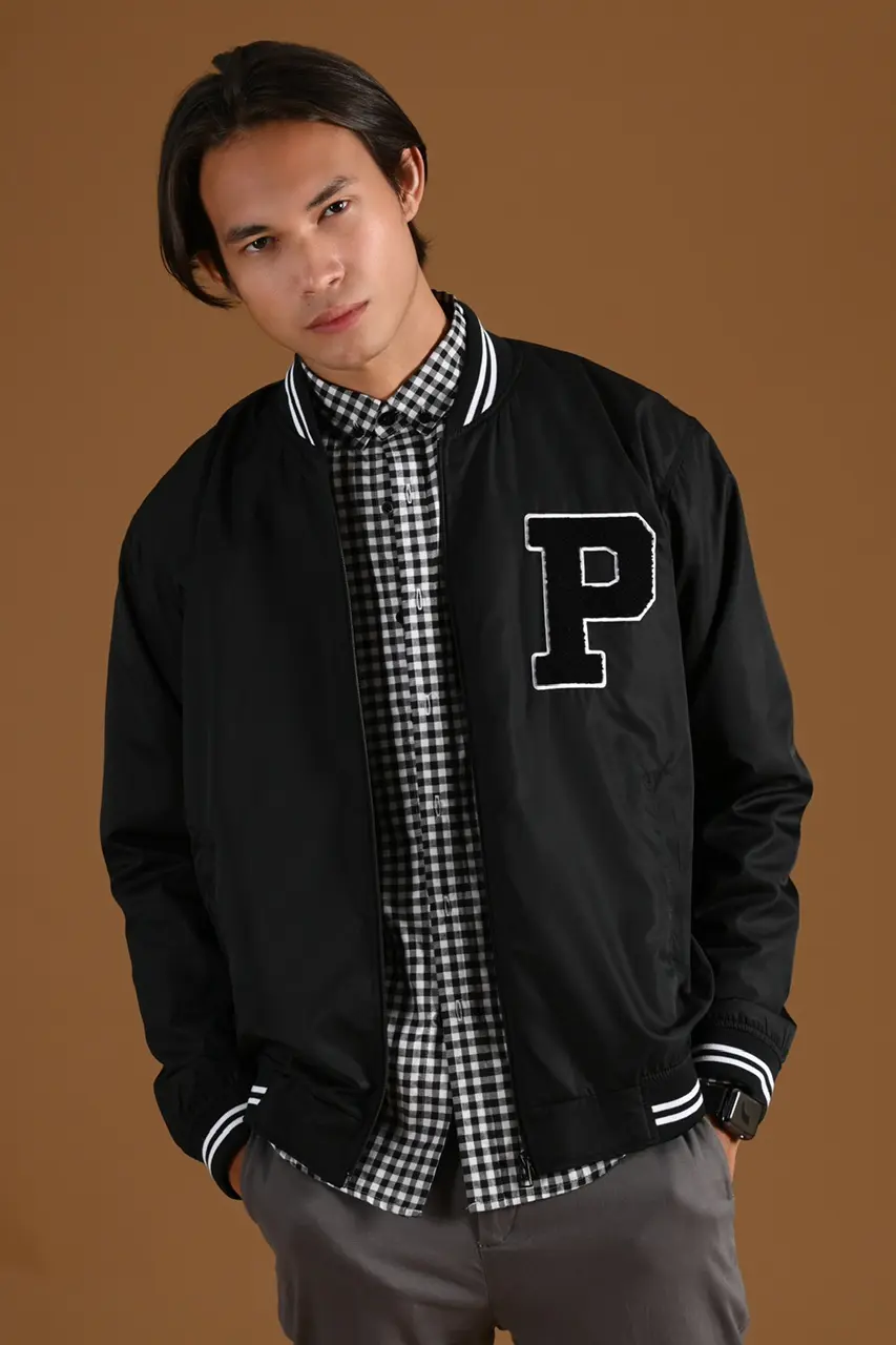 PREPPIES BOMBER JACKET BLACK
