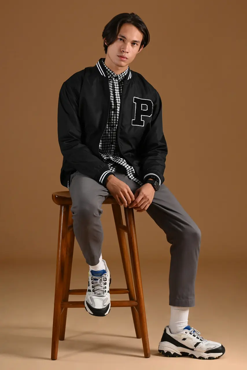 PREPPIES BOMBER JACKET BLACK