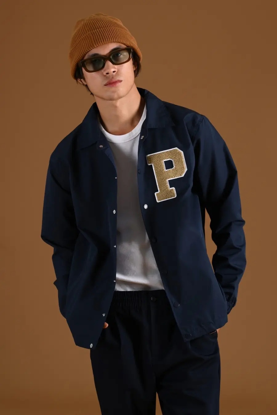 COLLEGIATE COACH JACKET NAVY