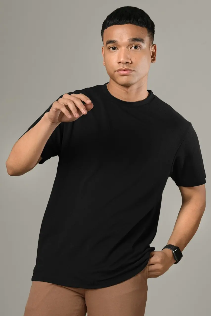 PTBJ02-EAZYDRY BASIC TEES BLACK