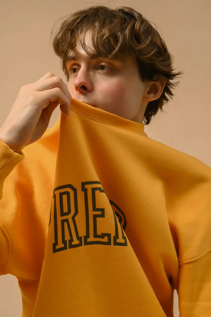COLLEGIATE SWEATSHIRT YELLOW