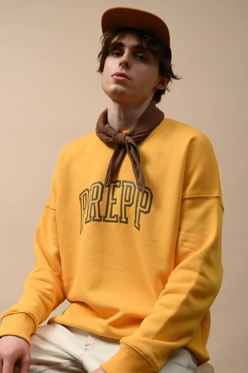 COLLEGIATE SWEATSHIRT YELLOW