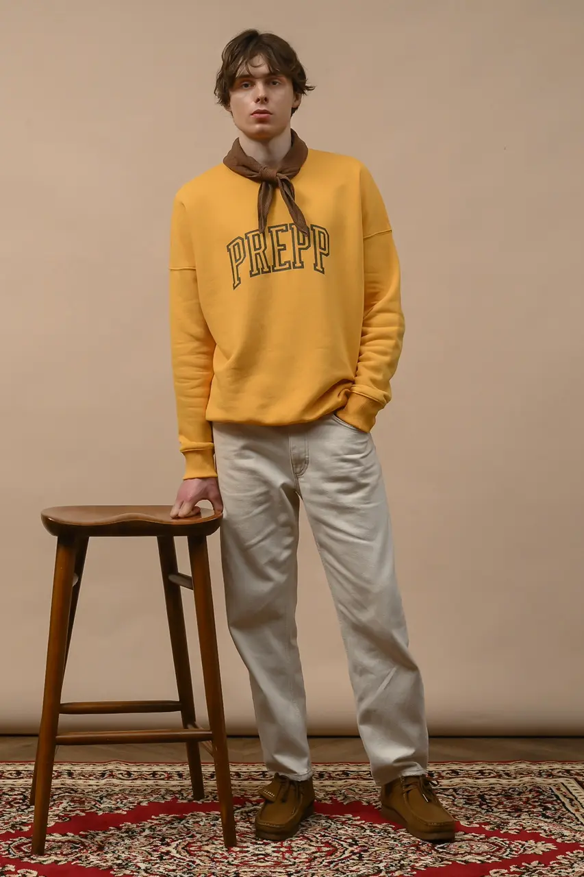 COLLEGIATE SWEATSHIRT YELLOW