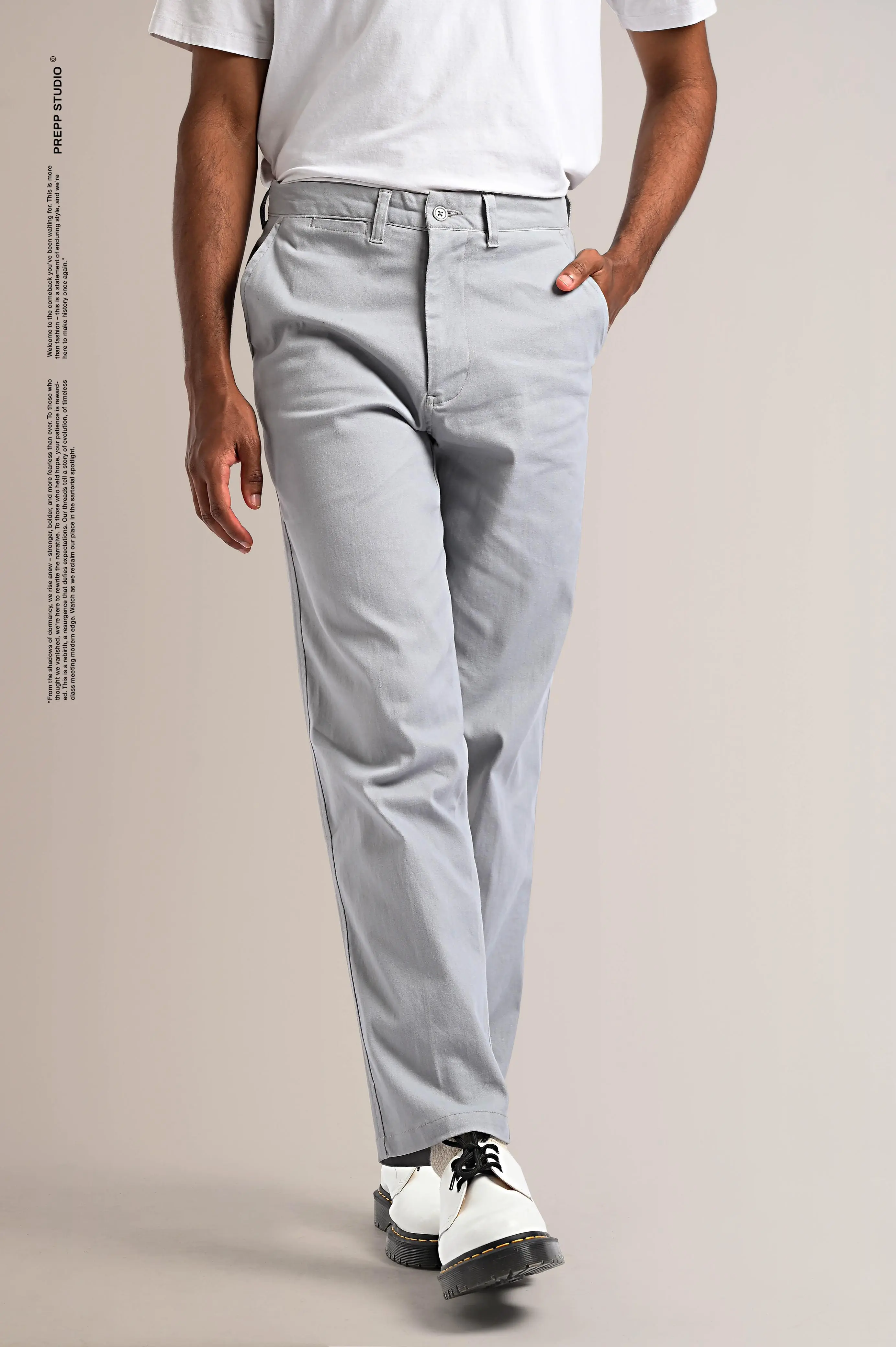 WARREN COTTON PANTS GREY