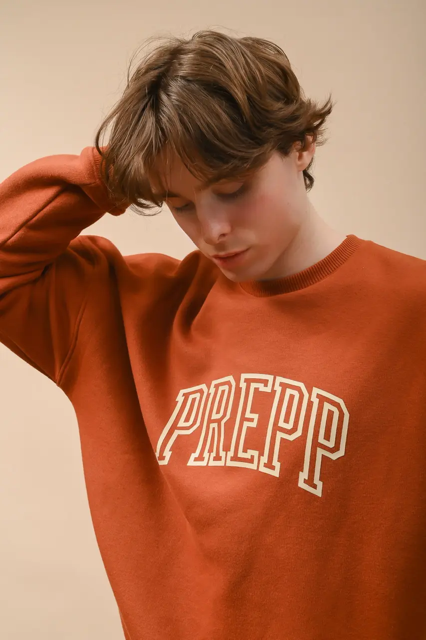 COLLEGIATE SWEATSHIRT TERRACOTA
