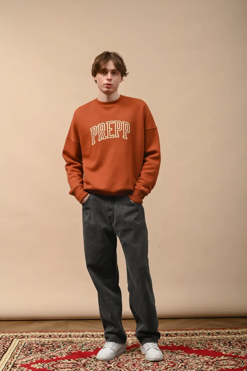 COLLEGIATE SWEATSHIRT TERRACOTA