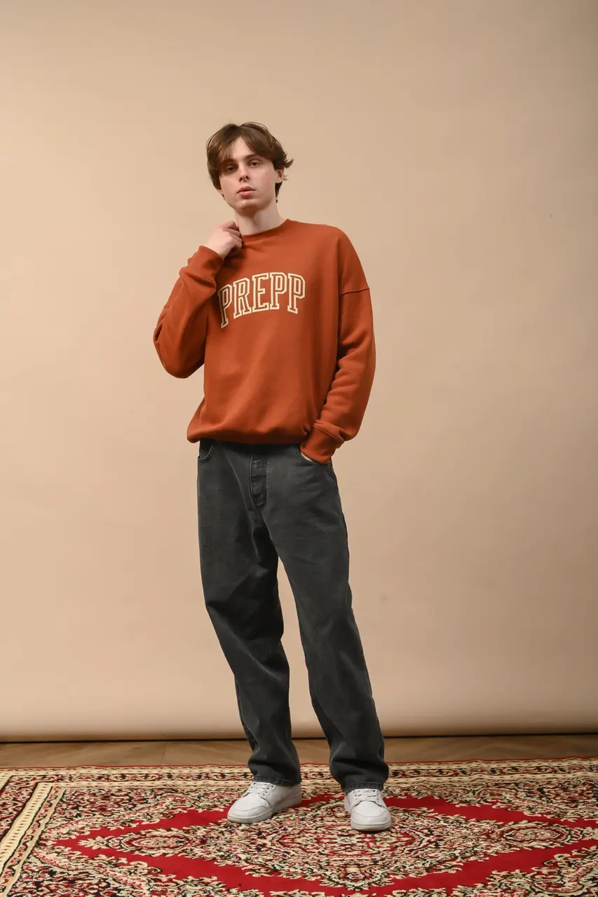 COLLEGIATE SWEATSHIRT TERRACOTA