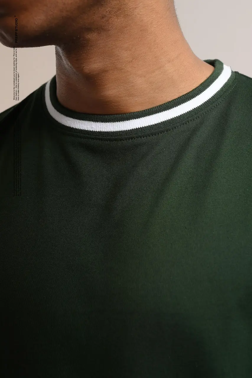 PTDC49-MONOLINE T-SHIRT DARK GREEN