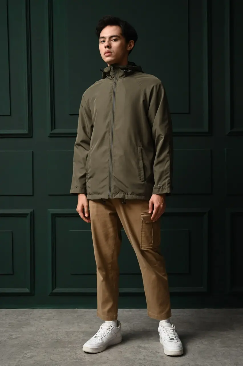 WINDBREAKER JACKET OLIVE