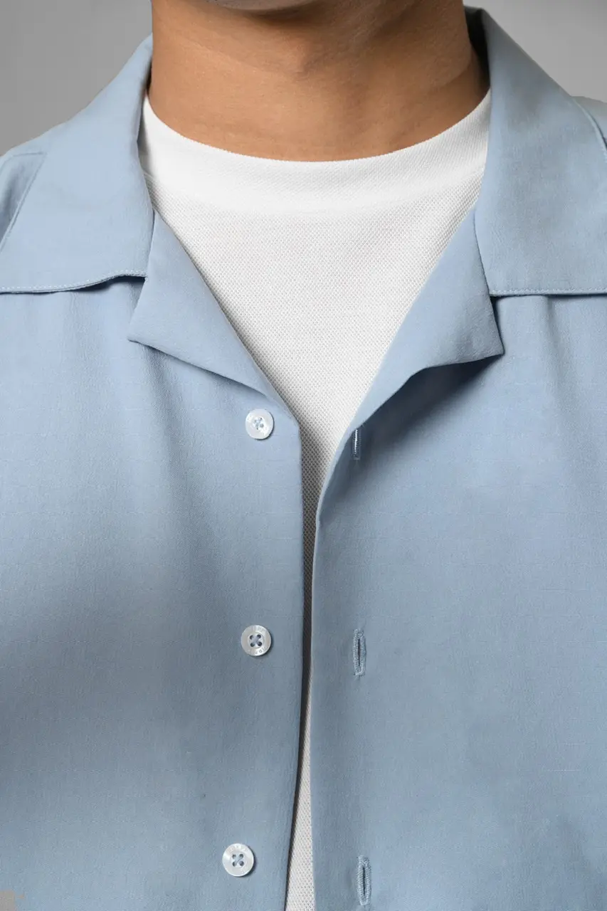 PSBH47-ULTIMATE CUBAN SHIRT FADED BLUE