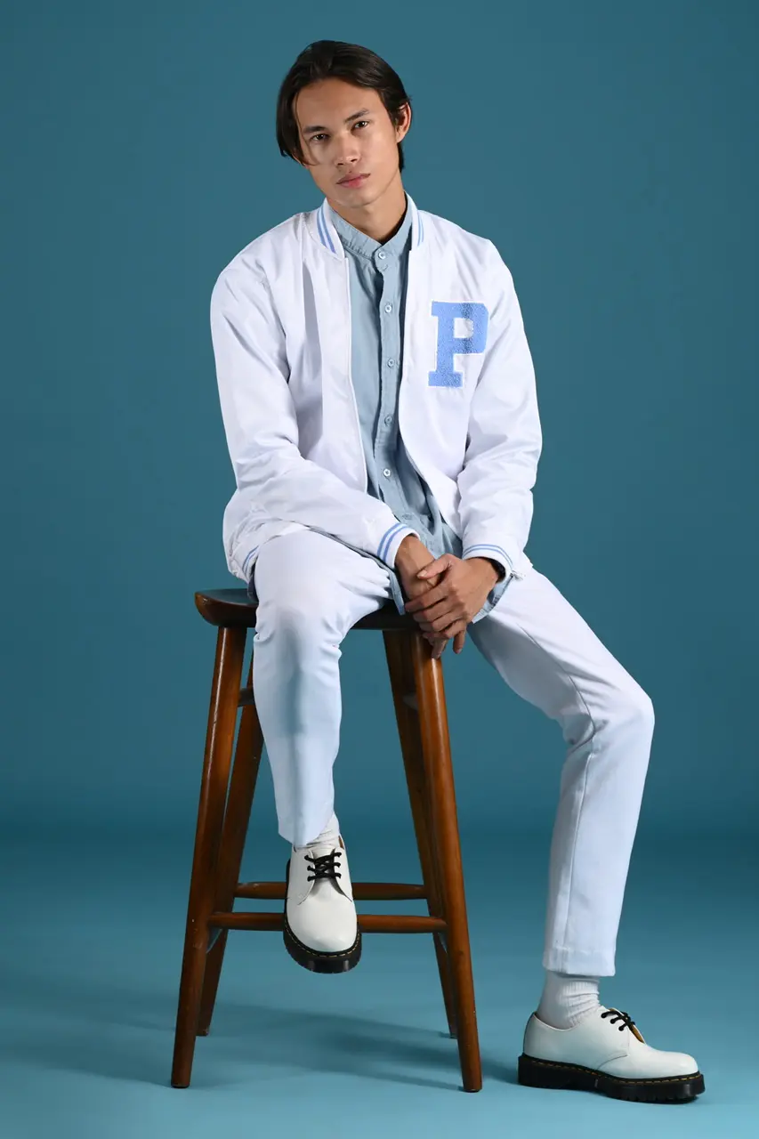 PREPPIES BOMBER JACKET WHITE