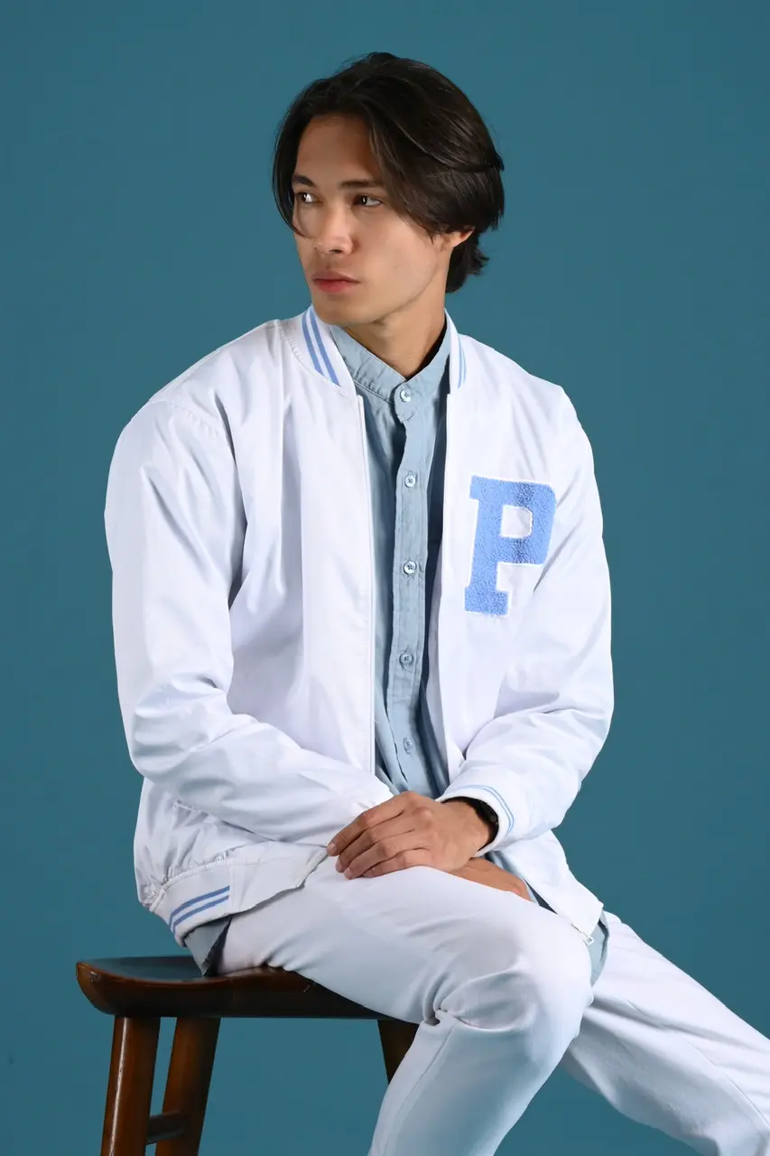 PREPPIES BOMBER JACKET WHITE