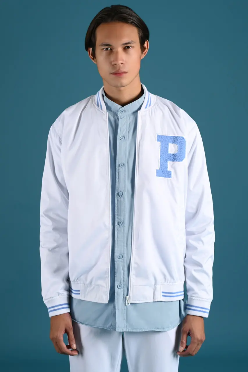 PREPPIES BOMBER JACKET WHITE