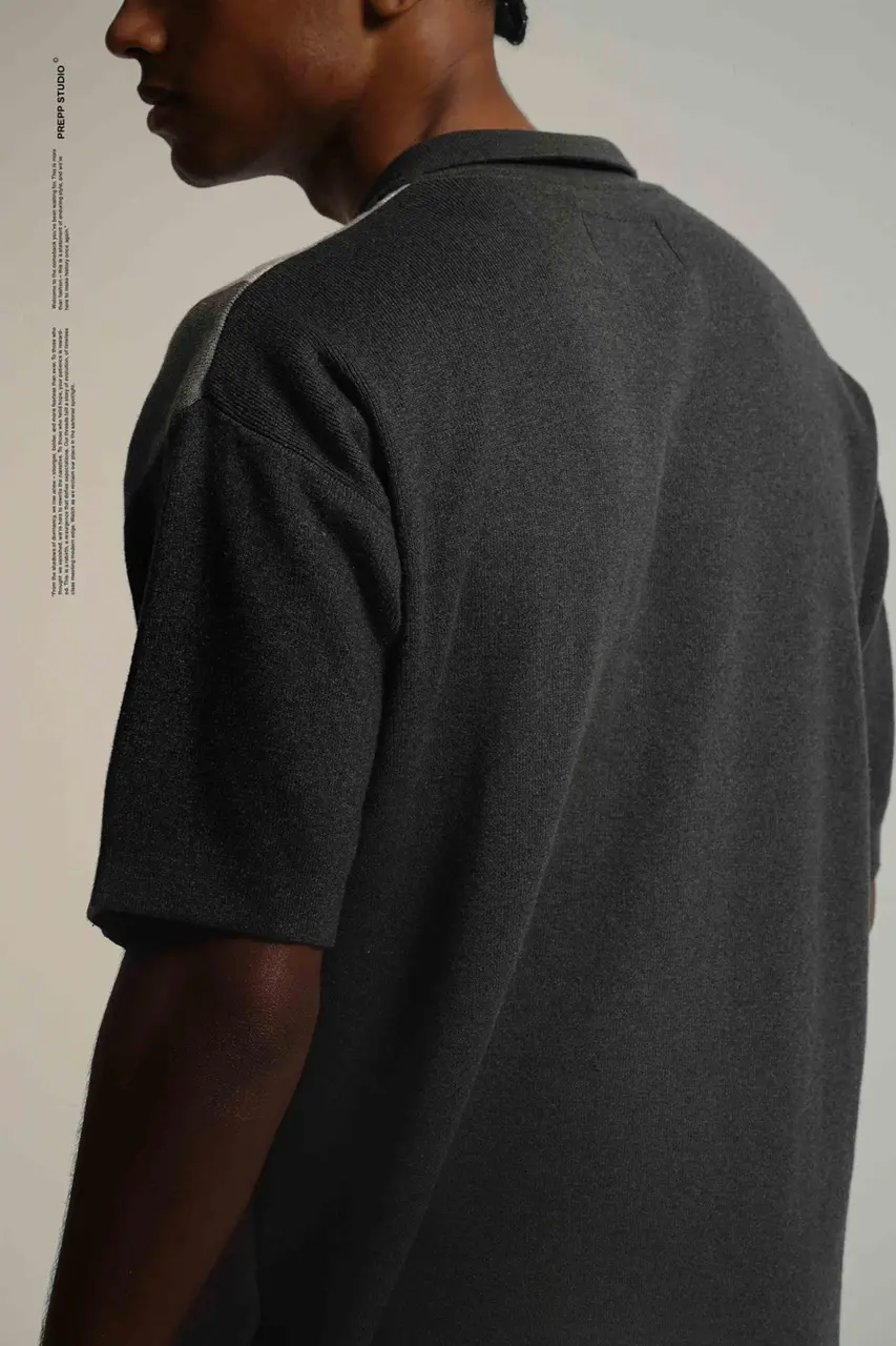 POLO STRIPE SENSE 4 STRIPE GREY WHITE
