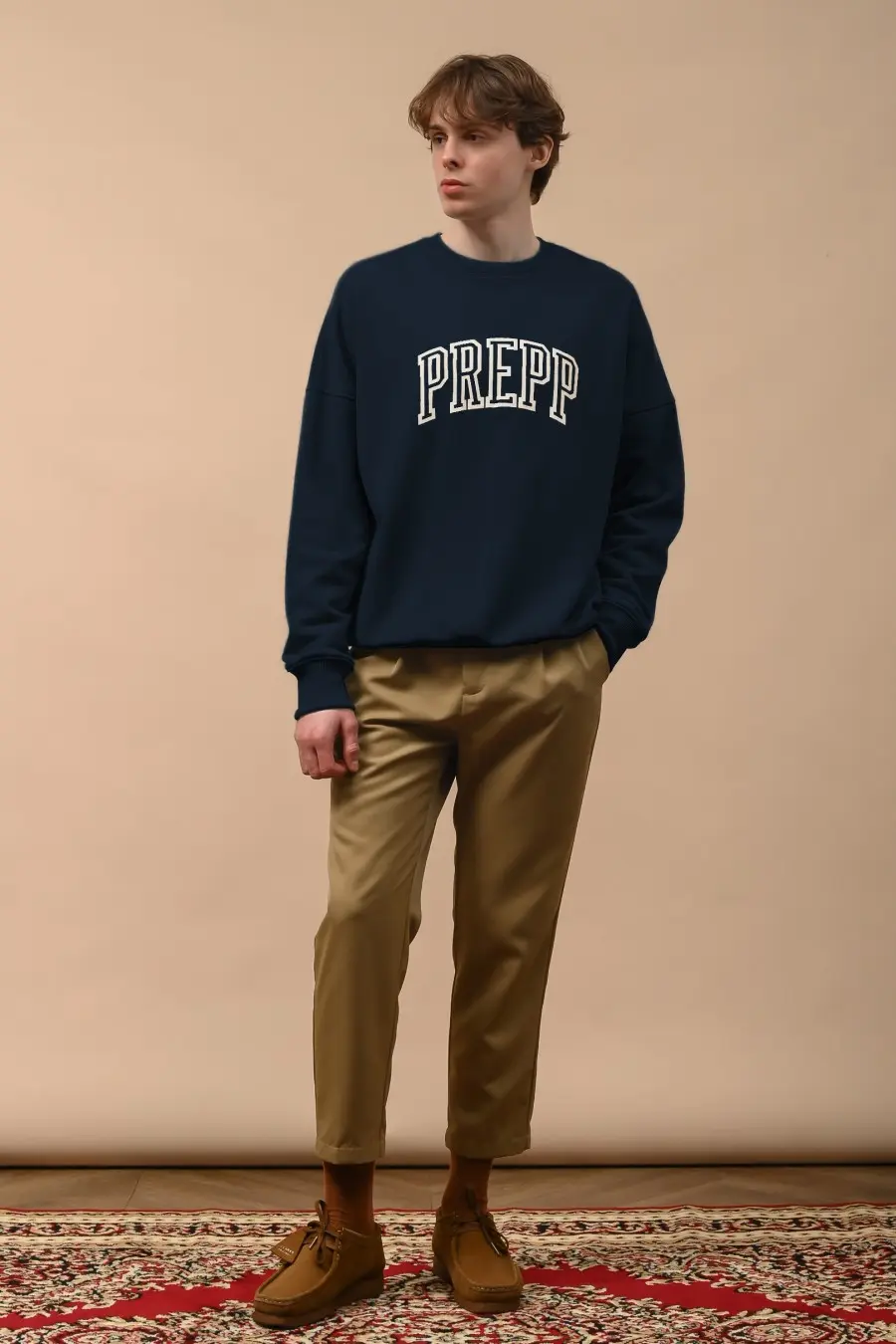 COLLEGIATE SWEATSHIRT NAVY