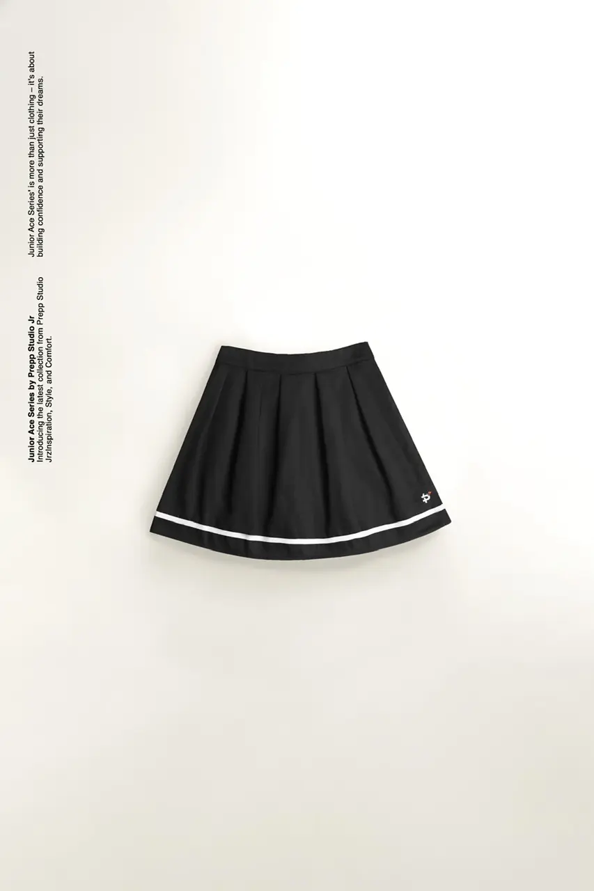 ACE TENNIS SKIRT BLACK WHITE