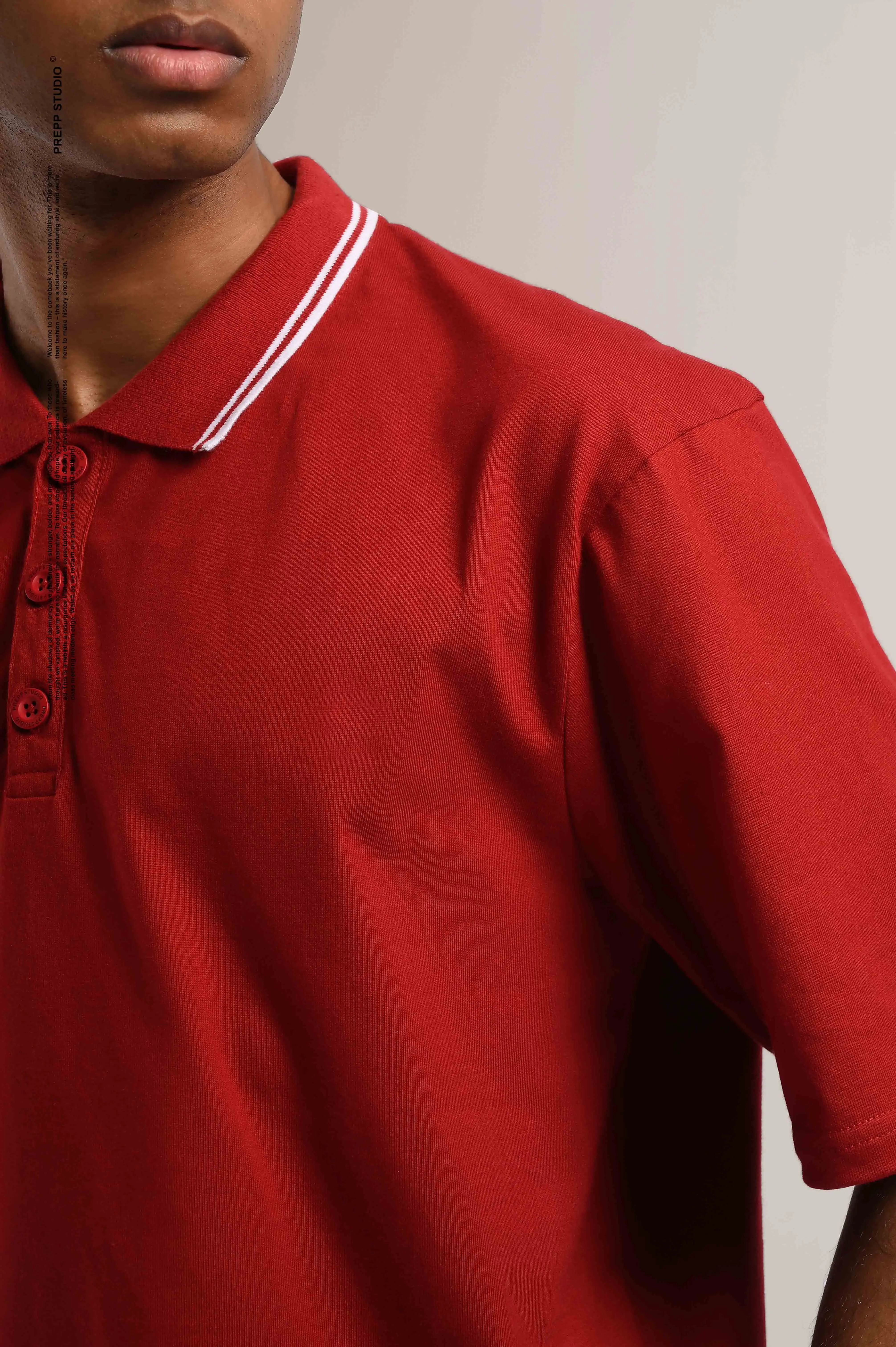 OVERTURE POLO SHIRT OXBLOOD RED