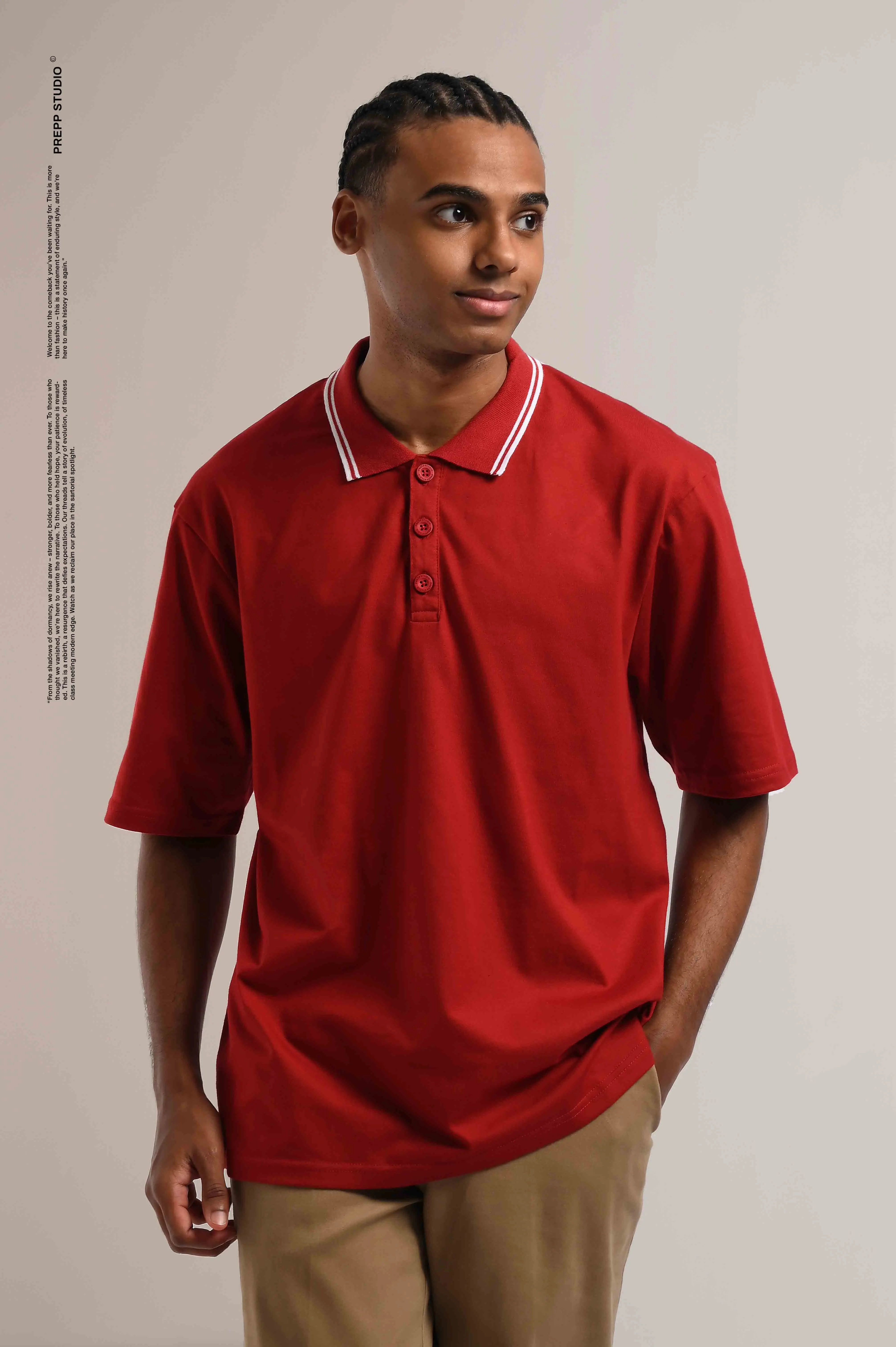 OVERTURE POLO SHIRT OXBLOOD RED