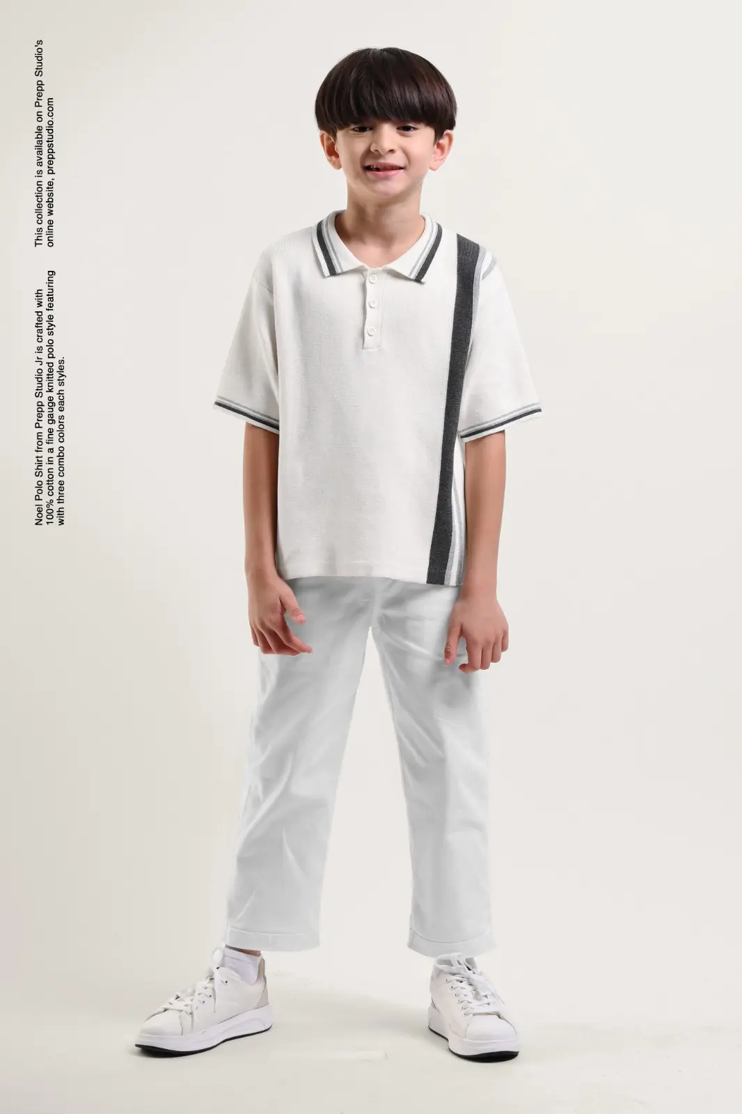 NOEL POLO SHIRT WHITE GREY