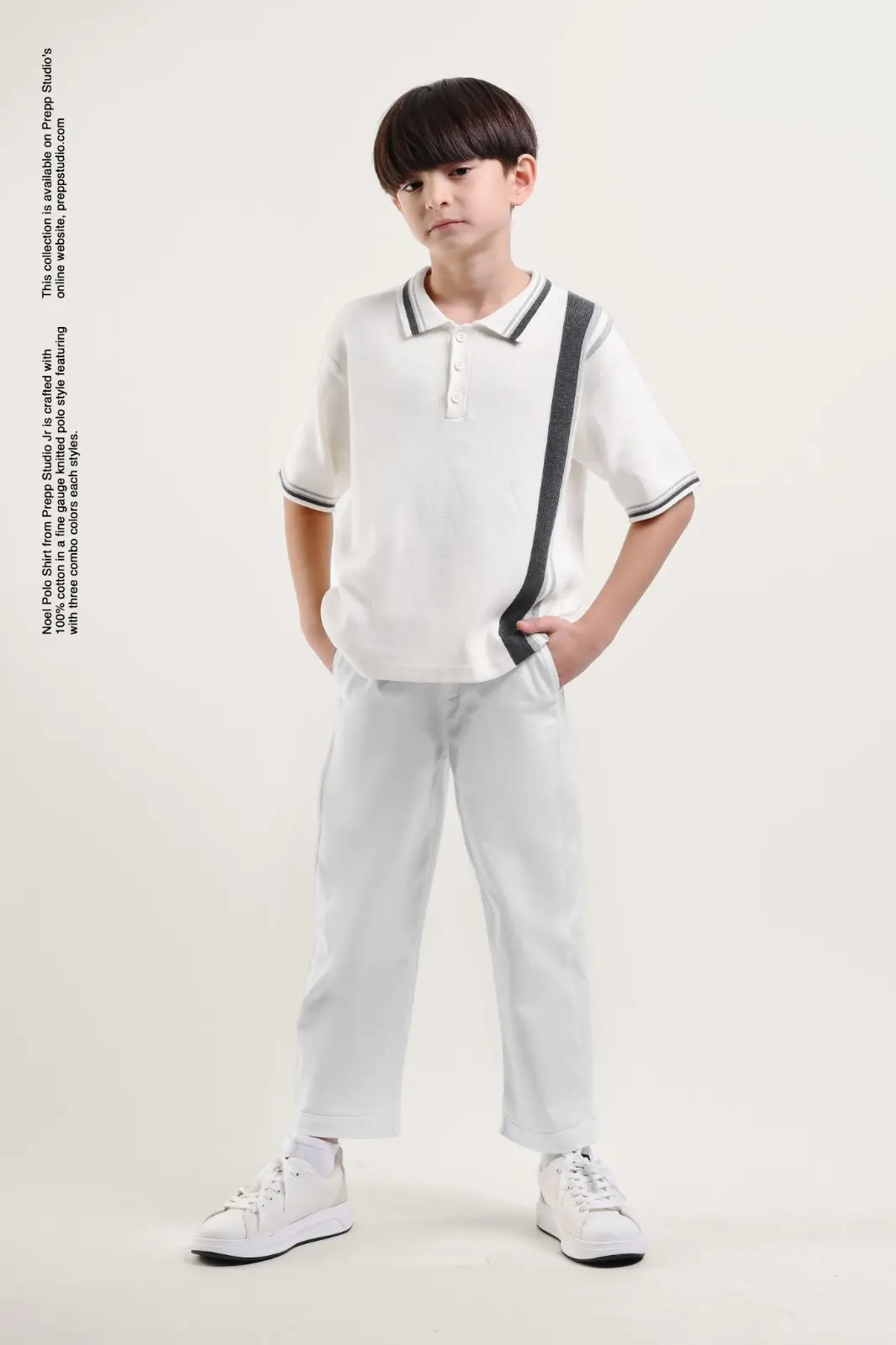 NOEL POLO SHIRT WHITE GREY