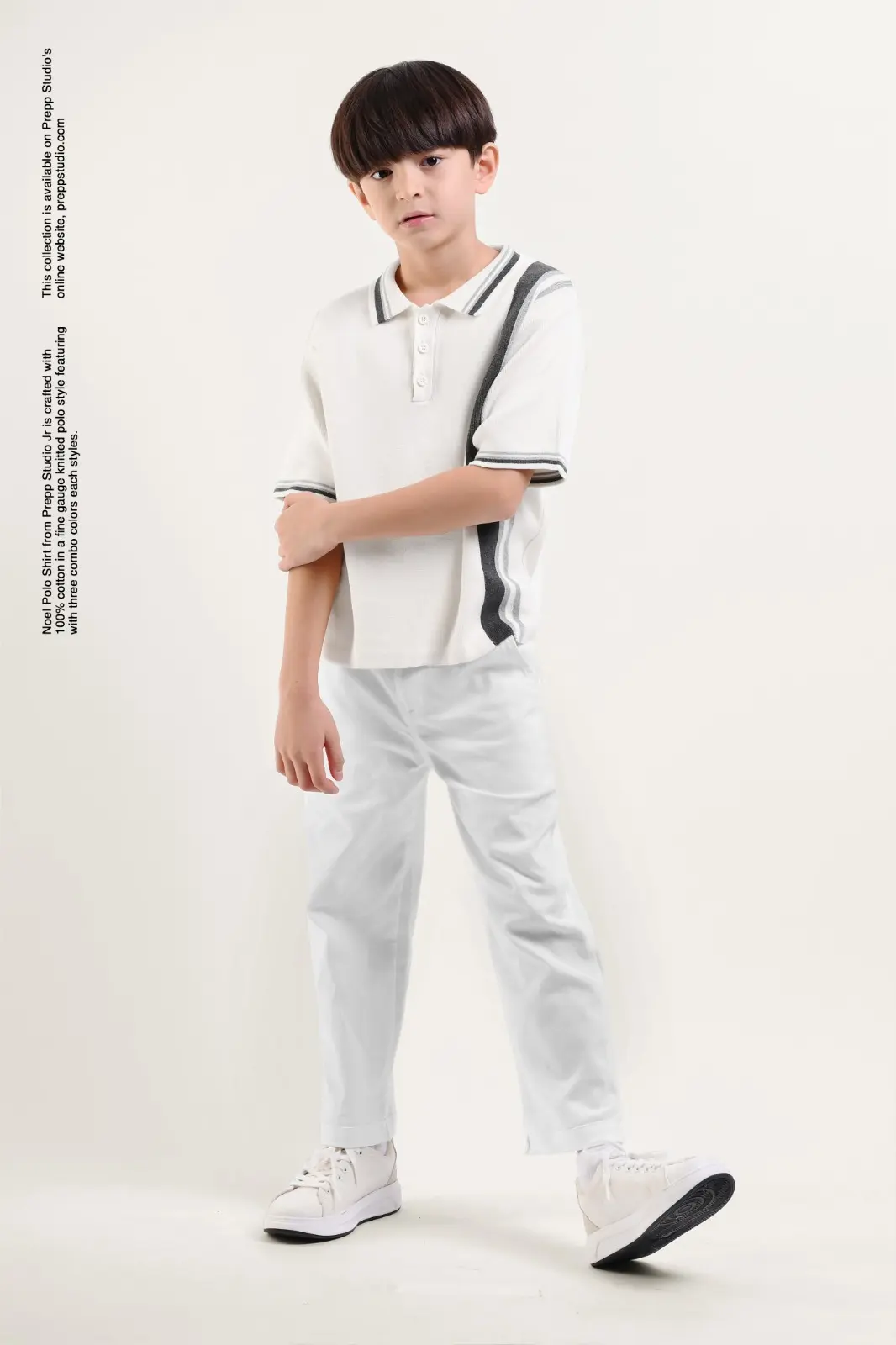 NOEL POLO SHIRT WHITE GREY