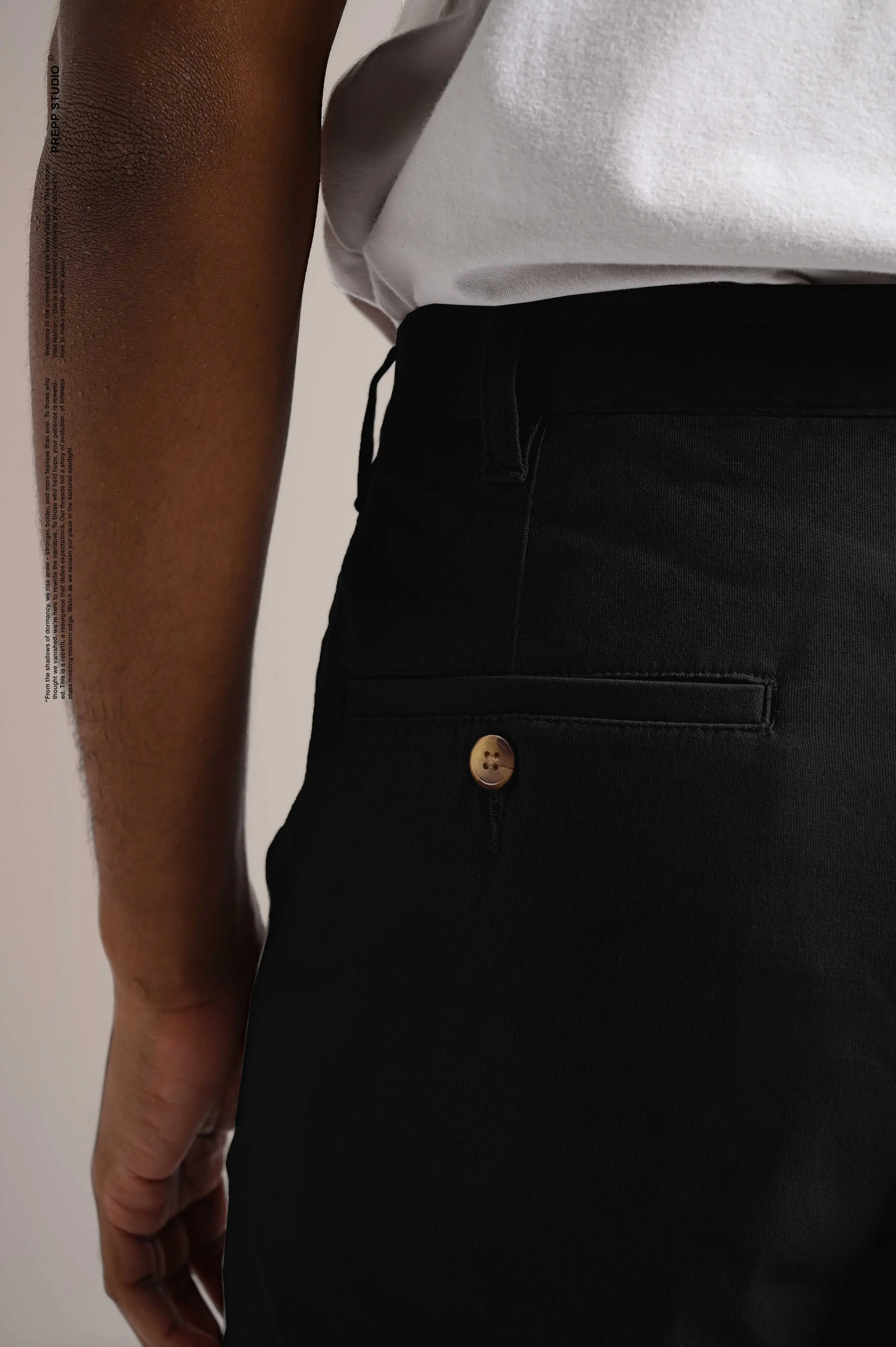 SPENCER COTTON PANTS BLACK