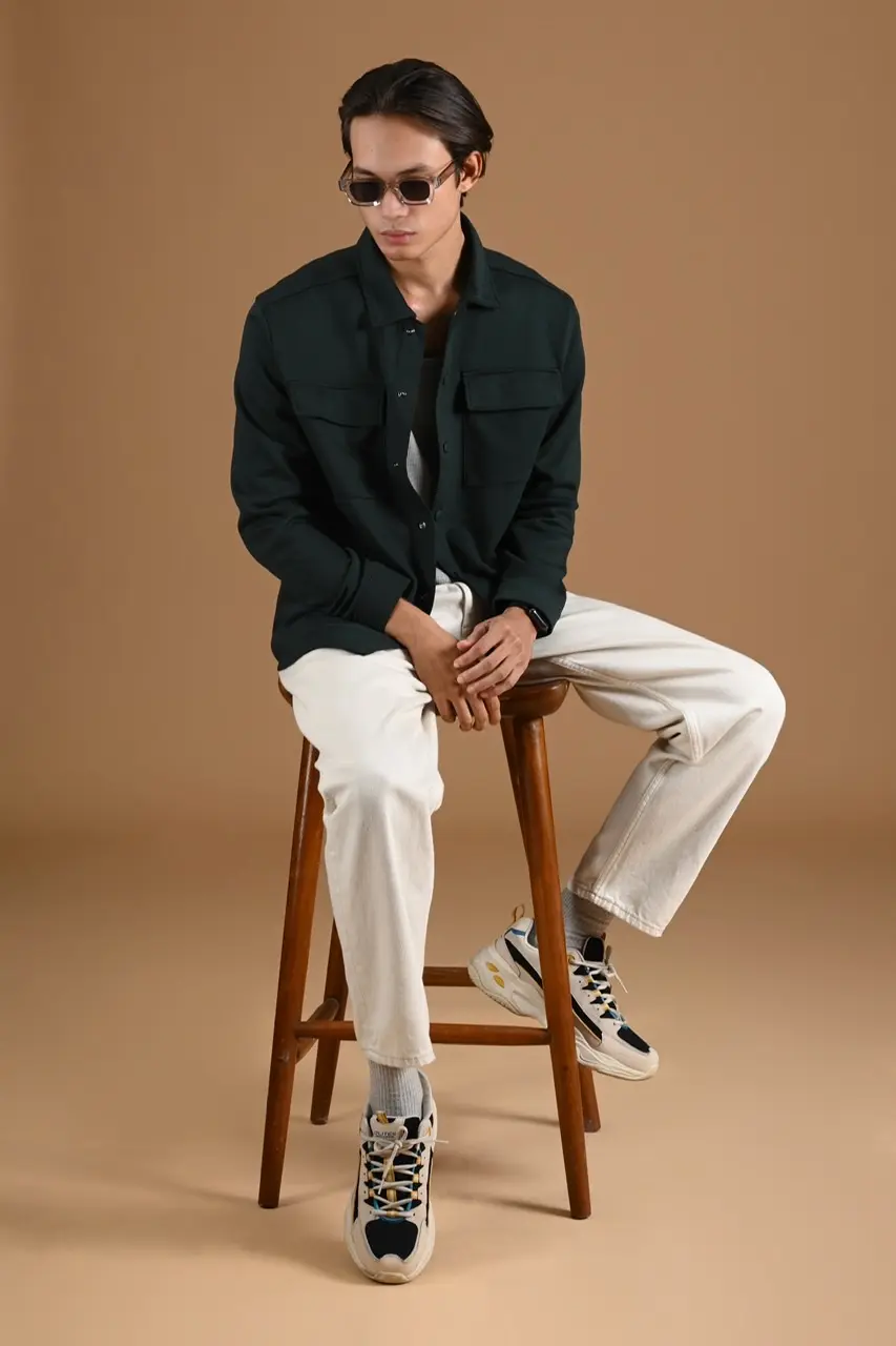 SHACKET JACKET FOREST GREEN