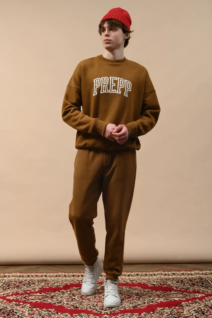 COLLEGIATE SWEATSHIRT BROWN