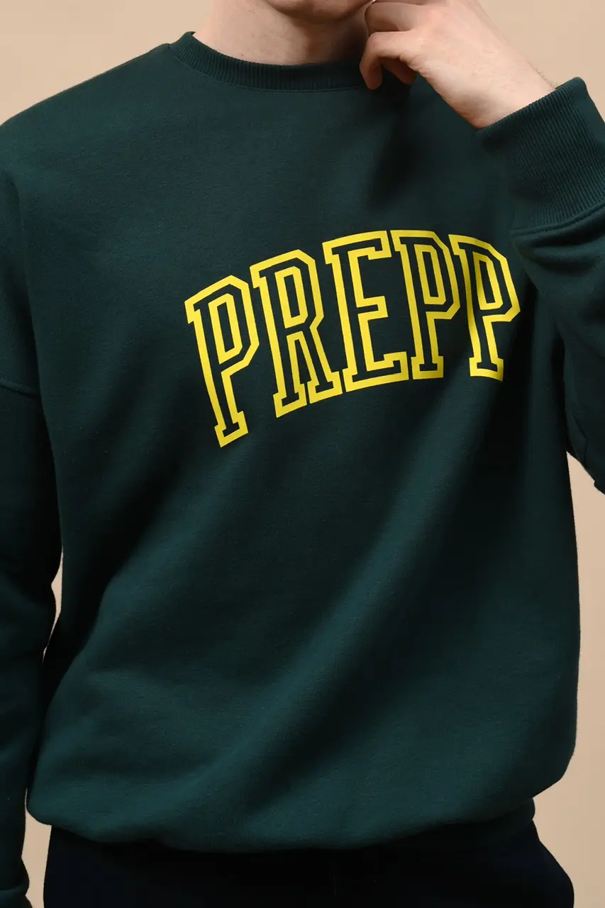 PODX55-COLLEGIATE SWEATSHIRT FOREST GREEN