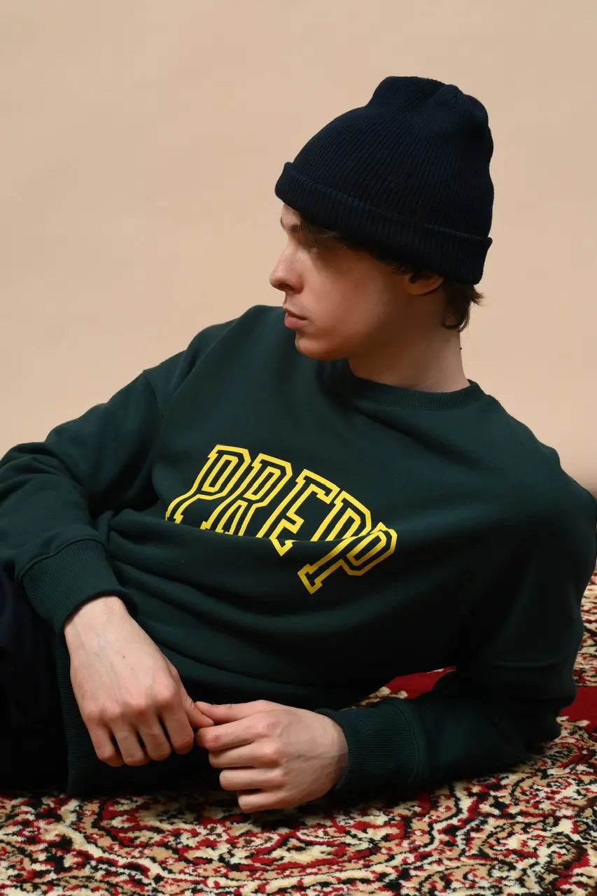 PODX55-COLLEGIATE SWEATSHIRT FOREST GREEN