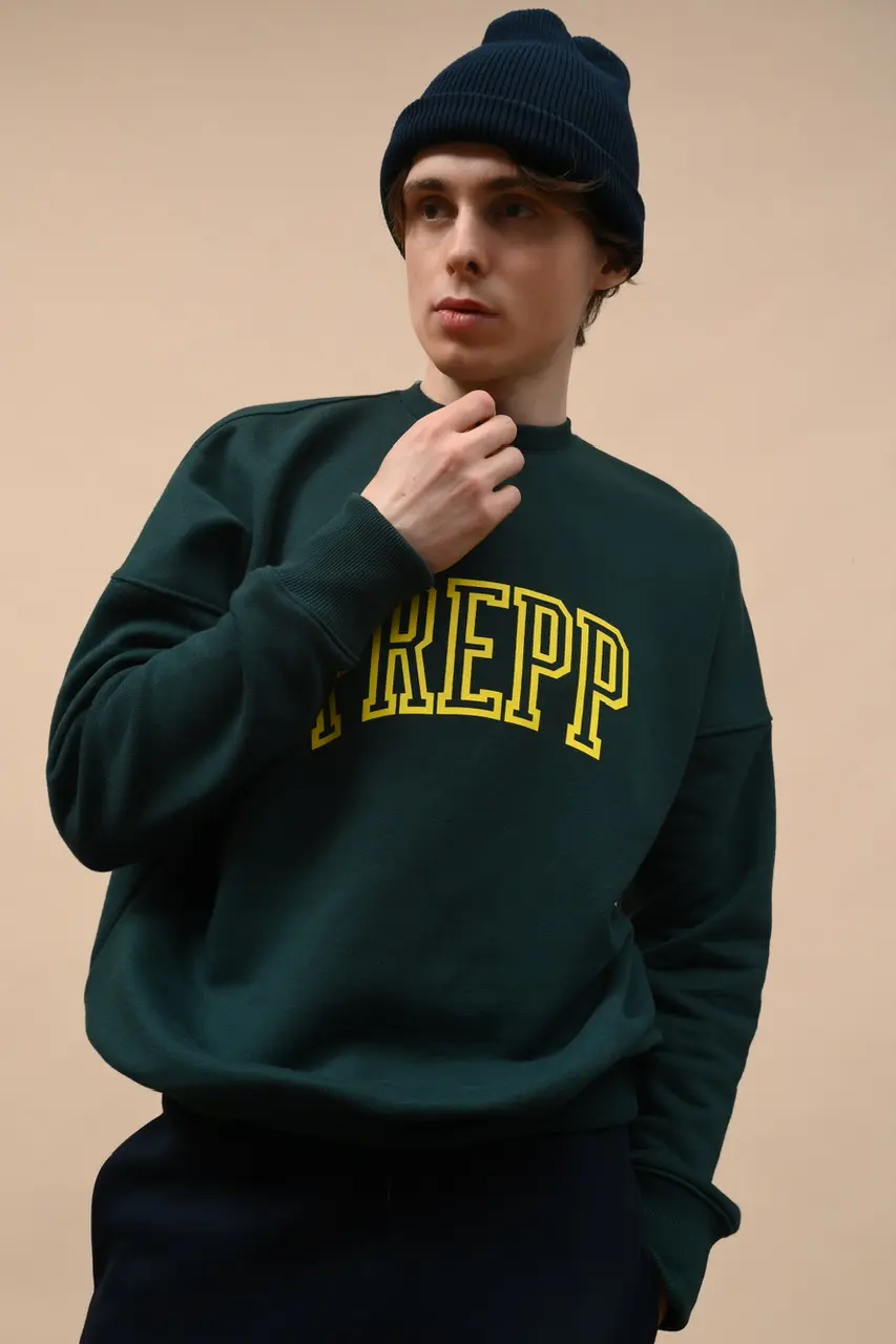 PODX55-COLLEGIATE SWEATSHIRT FOREST GREEN