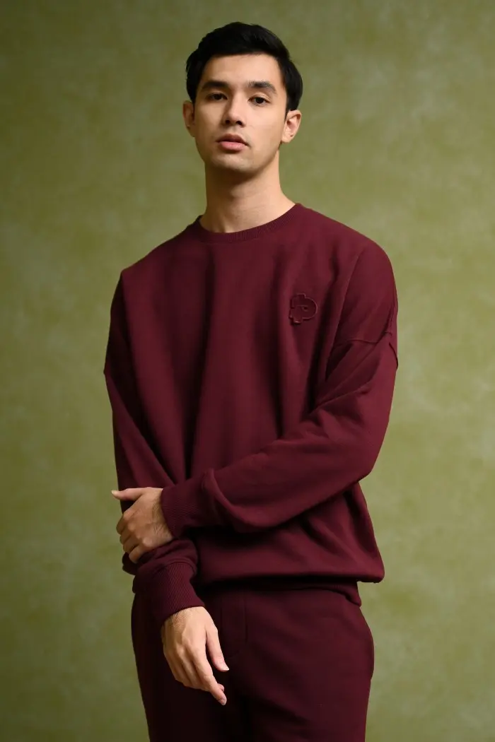 POCK14-PREPP SIGNATURE SWEATSHIRT MAROON