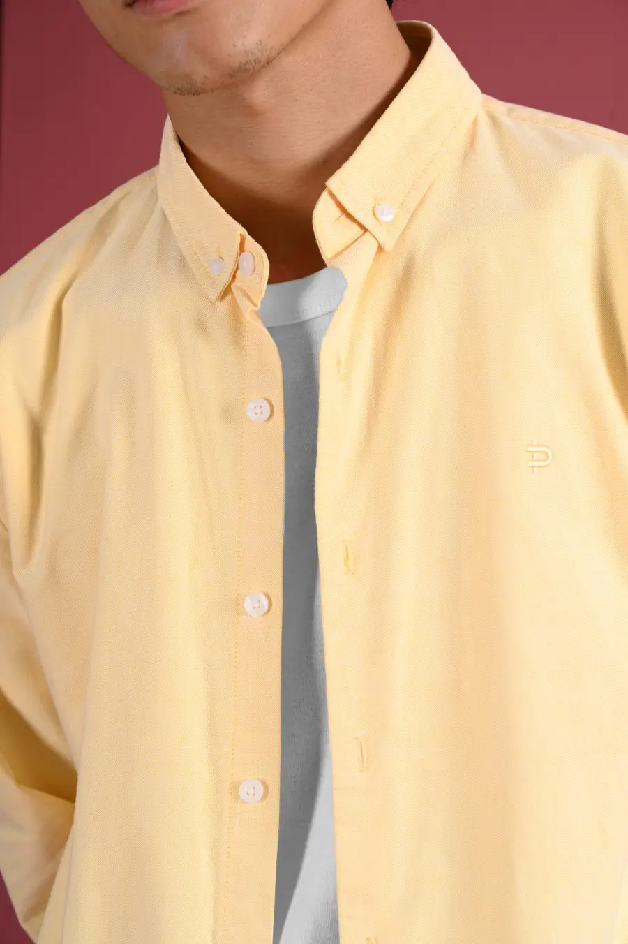 PSDB31-SIGNATURE OXFORD LONG SLEEVE SHIRT YELLOW