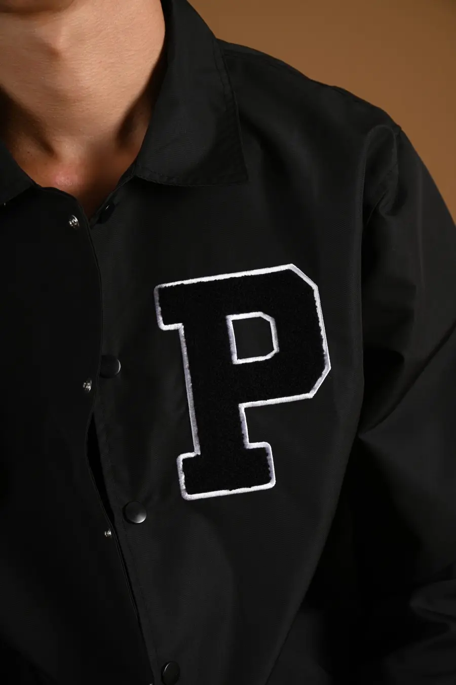 COLLEGIATE COACH JACKET BLACK