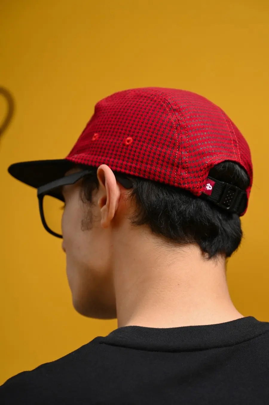 PADQ14-5 PANEL HOUNDSTOOTH CAP MAROON