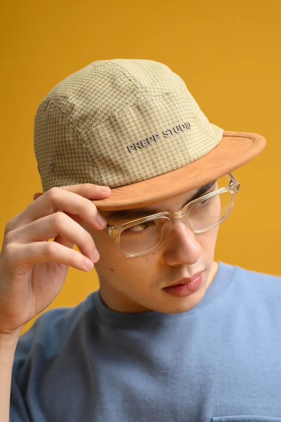PADQ11-5 PANEL HOUNDSTOOTH CAP KHAKI