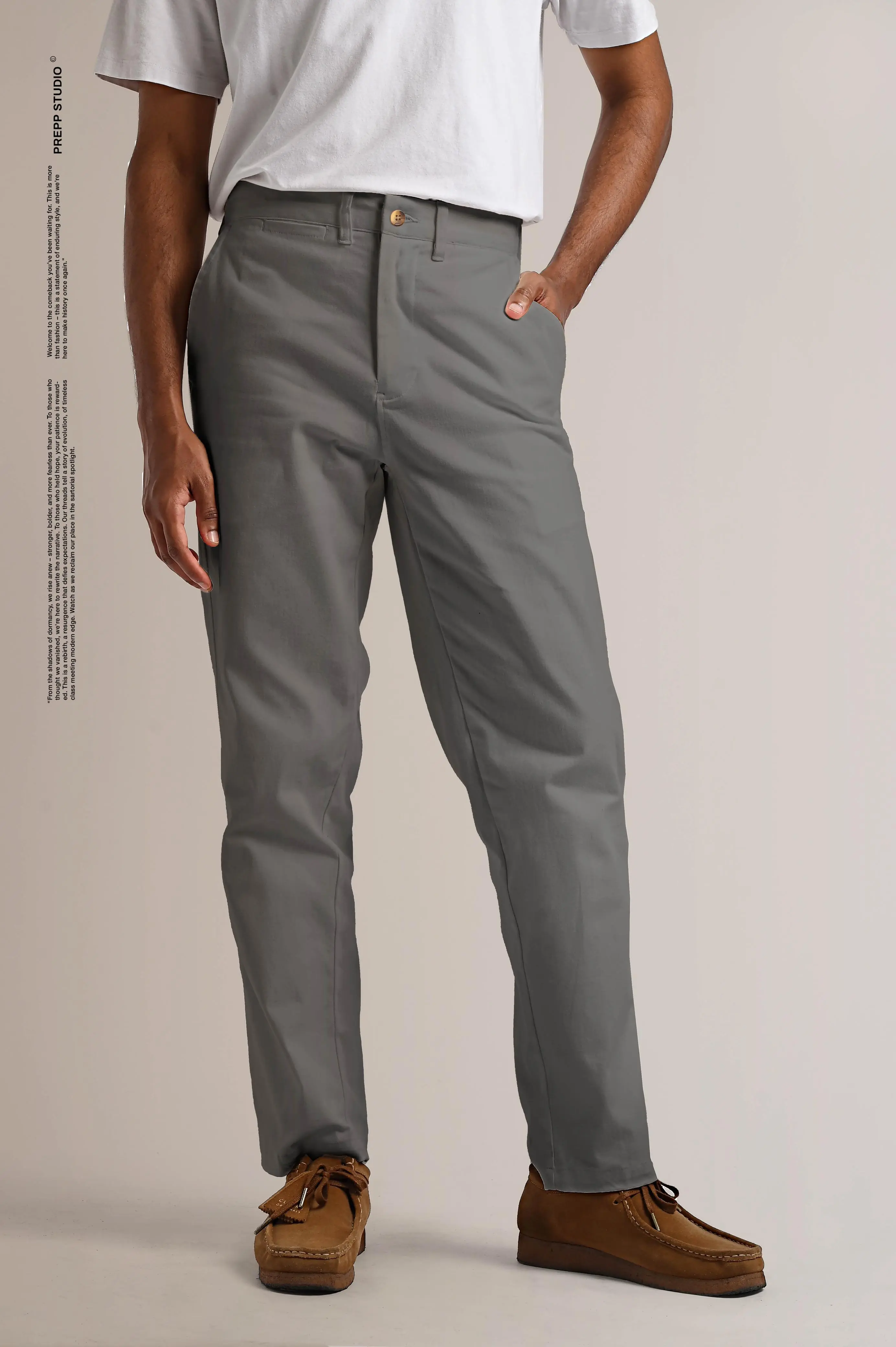 SPENCER COTTON PANTS GREY