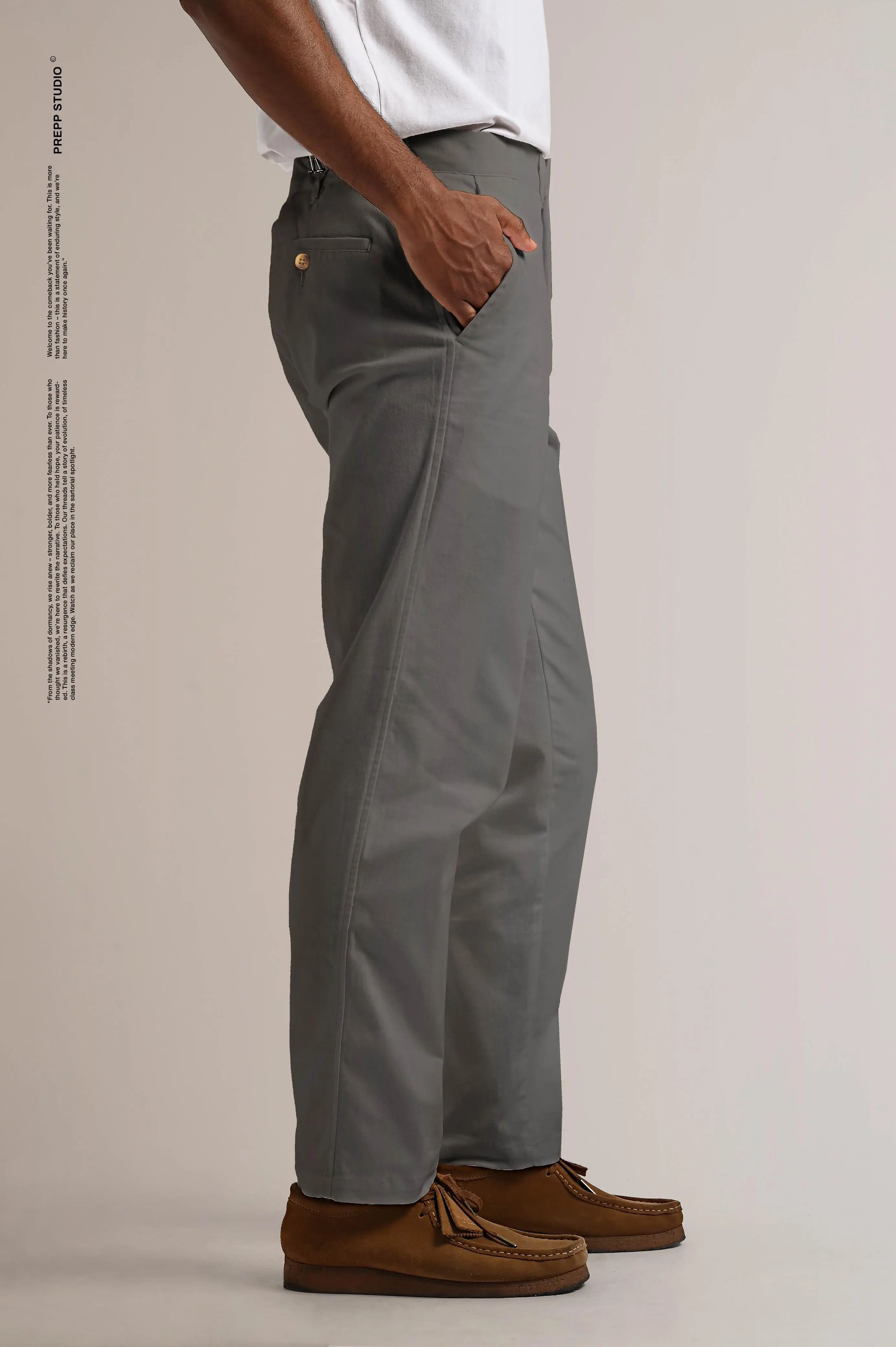 SPENCER COTTON PANTS GREY