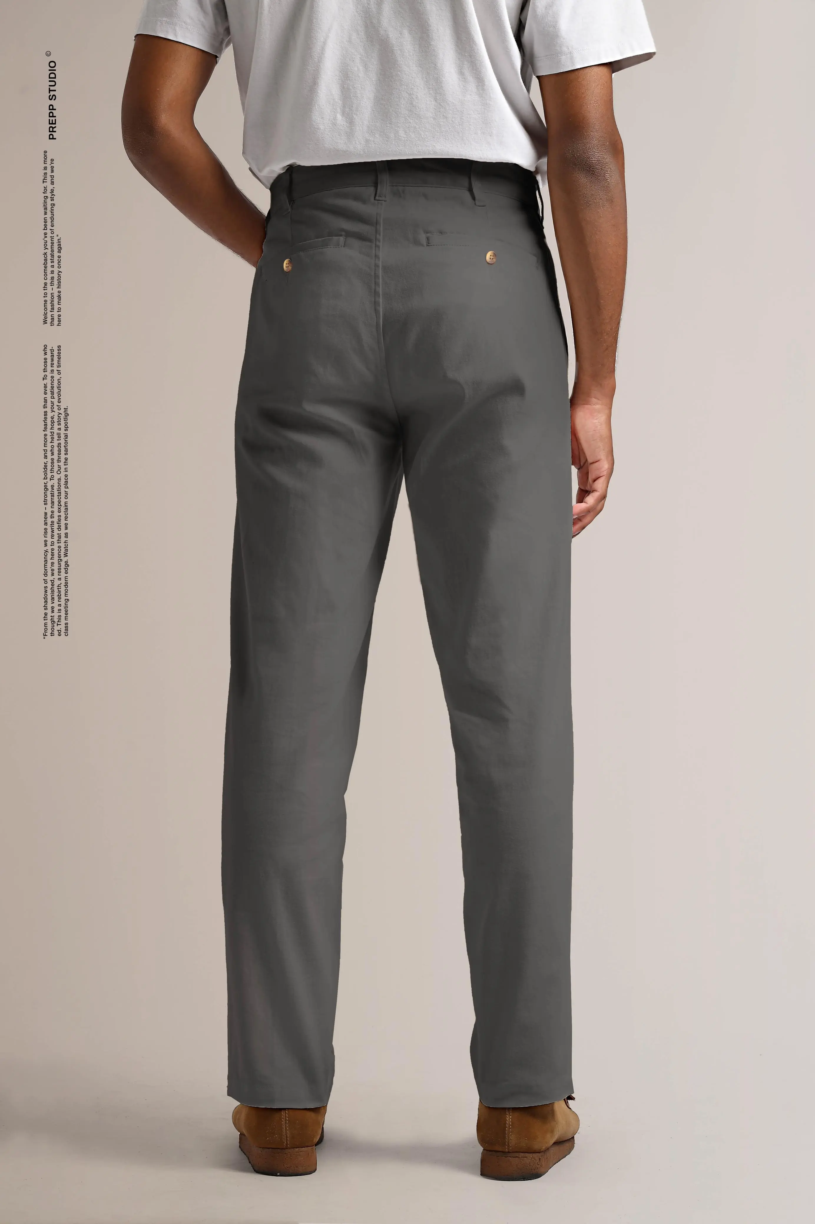 SPENCER COTTON PANTS GREY